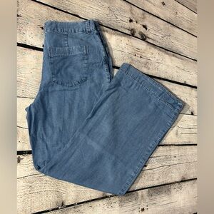 Chico's Platinum Denim Blue Trousers